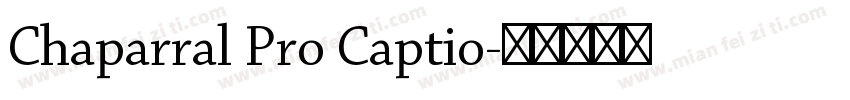 Chaparral Pro Captio字体转换